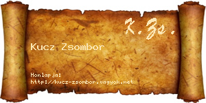 Kucz Zsombor névjegykártya